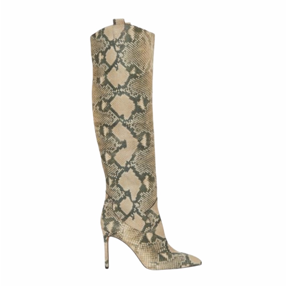 Vince Camuto Snake Print Knee High Leather Boots